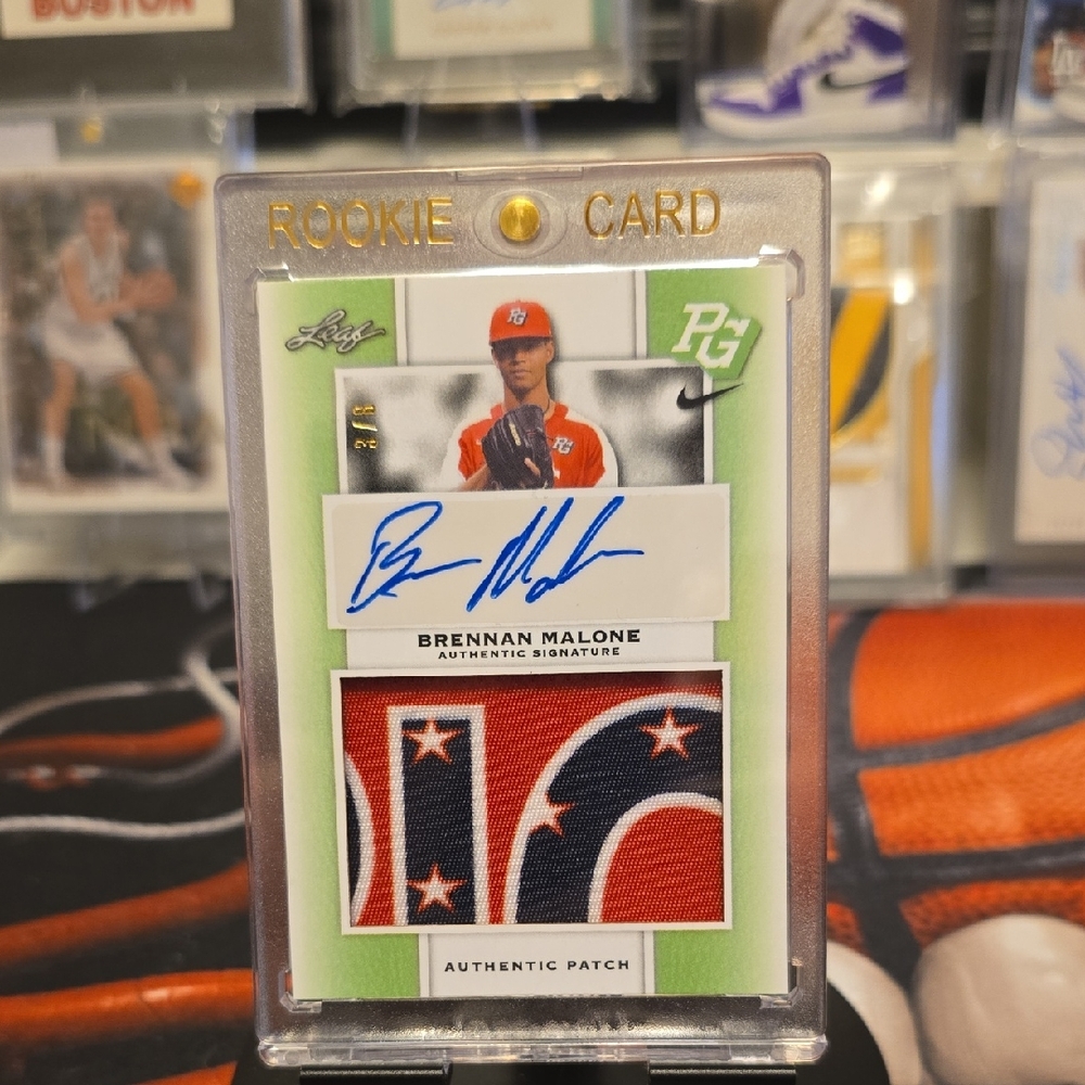 Brennan Malone Rookie Trading Card - Green and Red